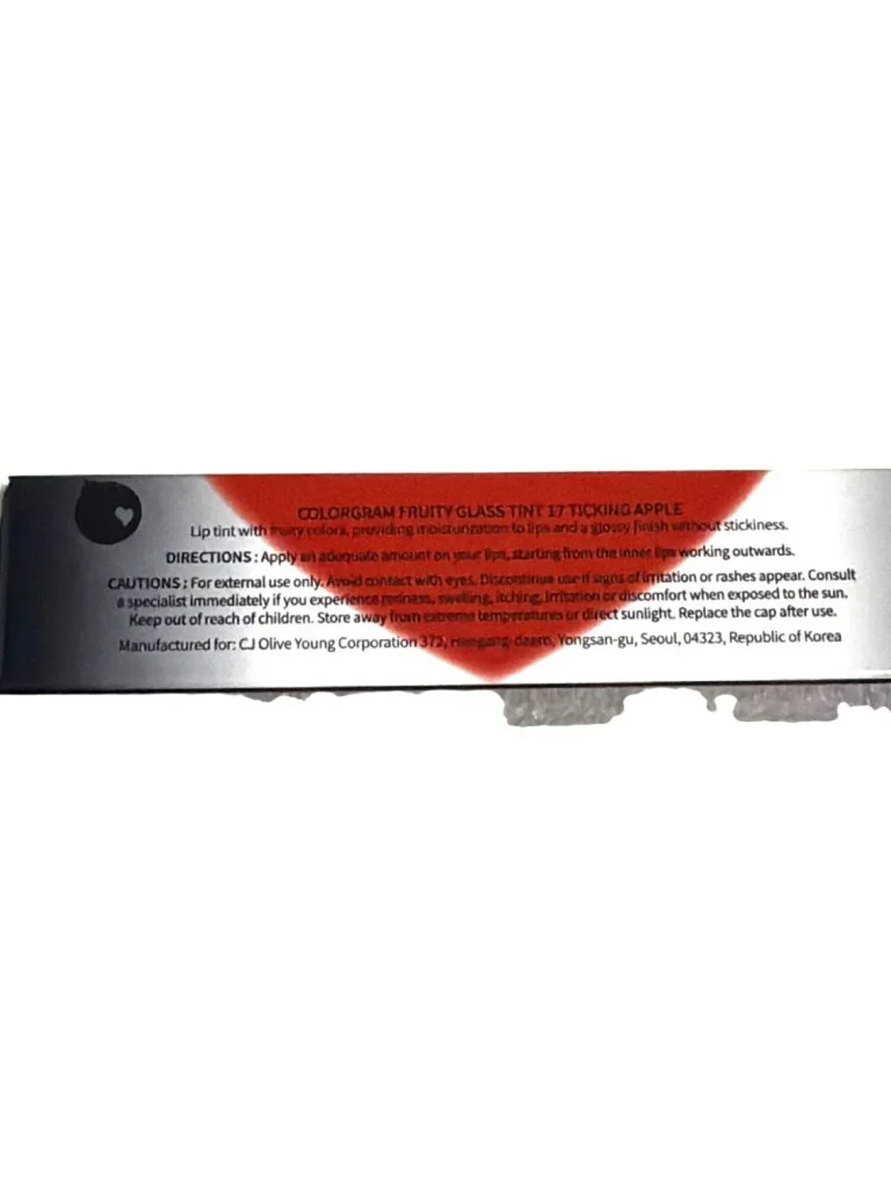 Colorgram Fruity Glass Tint Red Bomb #17 Tanning Apple Koean Beauty